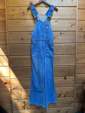 Vintage B’gosh OshkoshBgosh Jean Overalls front zipper bell leg